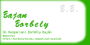 bajan borbely business card